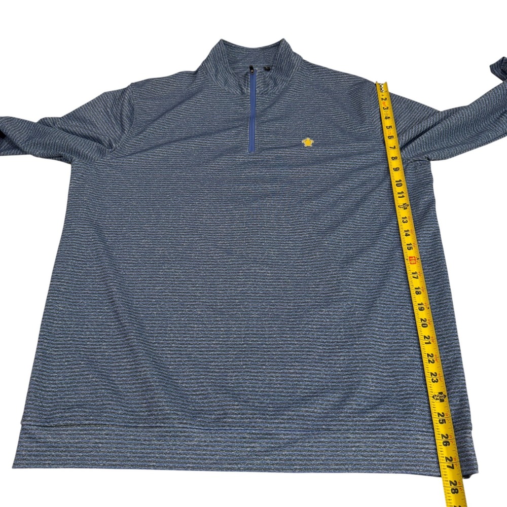 Simply Southern Mens Blue Striped Quarter Zip Pullover Sweater Size Large - Picture 10 of 10